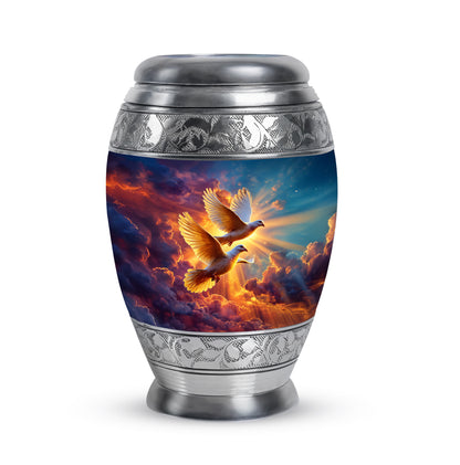 Blue Dove Cremation Urns - Imperial Commemoration 10-inch, 200 cu in - Yatskia