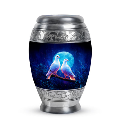 Resplendent Blue Dove Cremation Urn for Ashes - 10-inch, 200 cu in - Yatskia