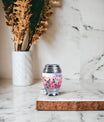 Blue Butterfly Cremation Urns - Pink Floral Urn Tribute For Women and Men