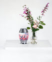 Blue Butterfly Cremation Urns - Pink Floral Urn Tribute For Women and Men