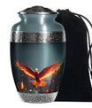 Elegant Phoenix Urn for Men - Metal Funeral Urns for Adult Humam Ashes