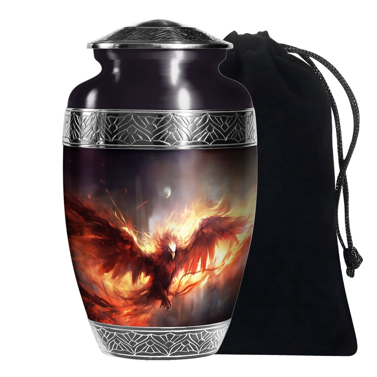Phoenix Metal Cremation Urn for Human Ashes - Urns For Men