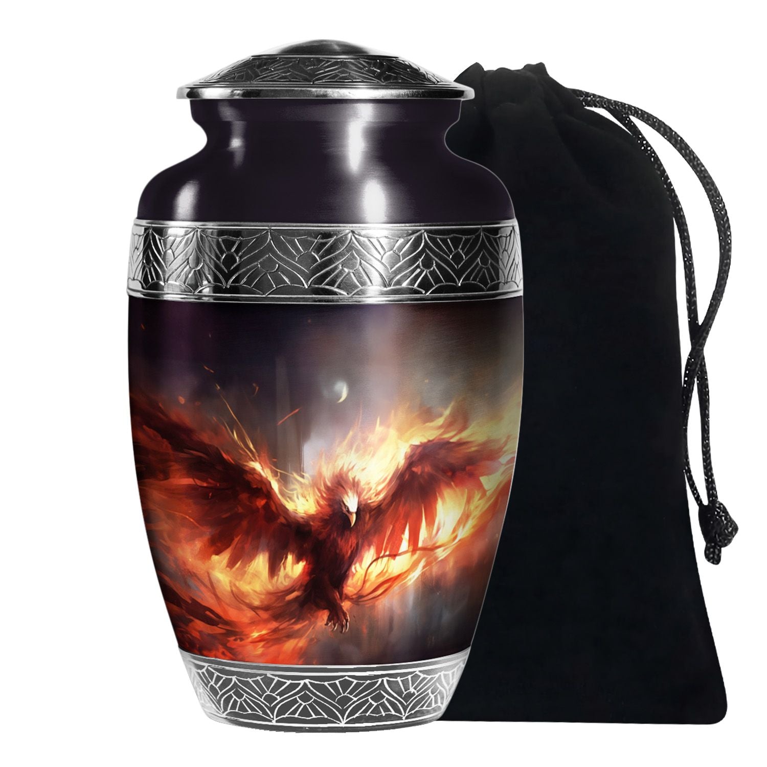 Phoenix Metal Cremation Urn for Human Ashes - Urns For Men