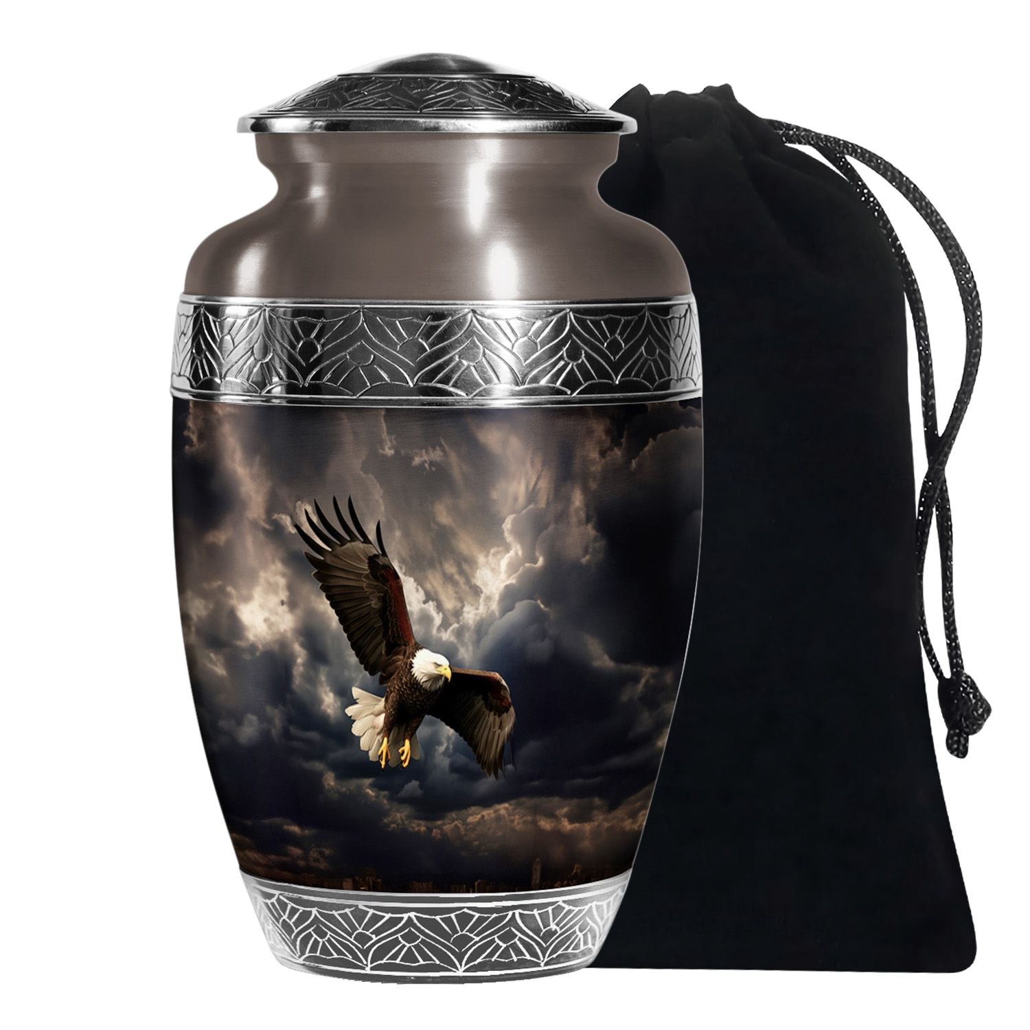 Eagle Cremation Urn for Ashes – Black Eagle Urns For Memorial Service