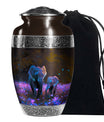 Elephant Floral Urn for Human Ashes Adult - Keepsake Funeral Urns