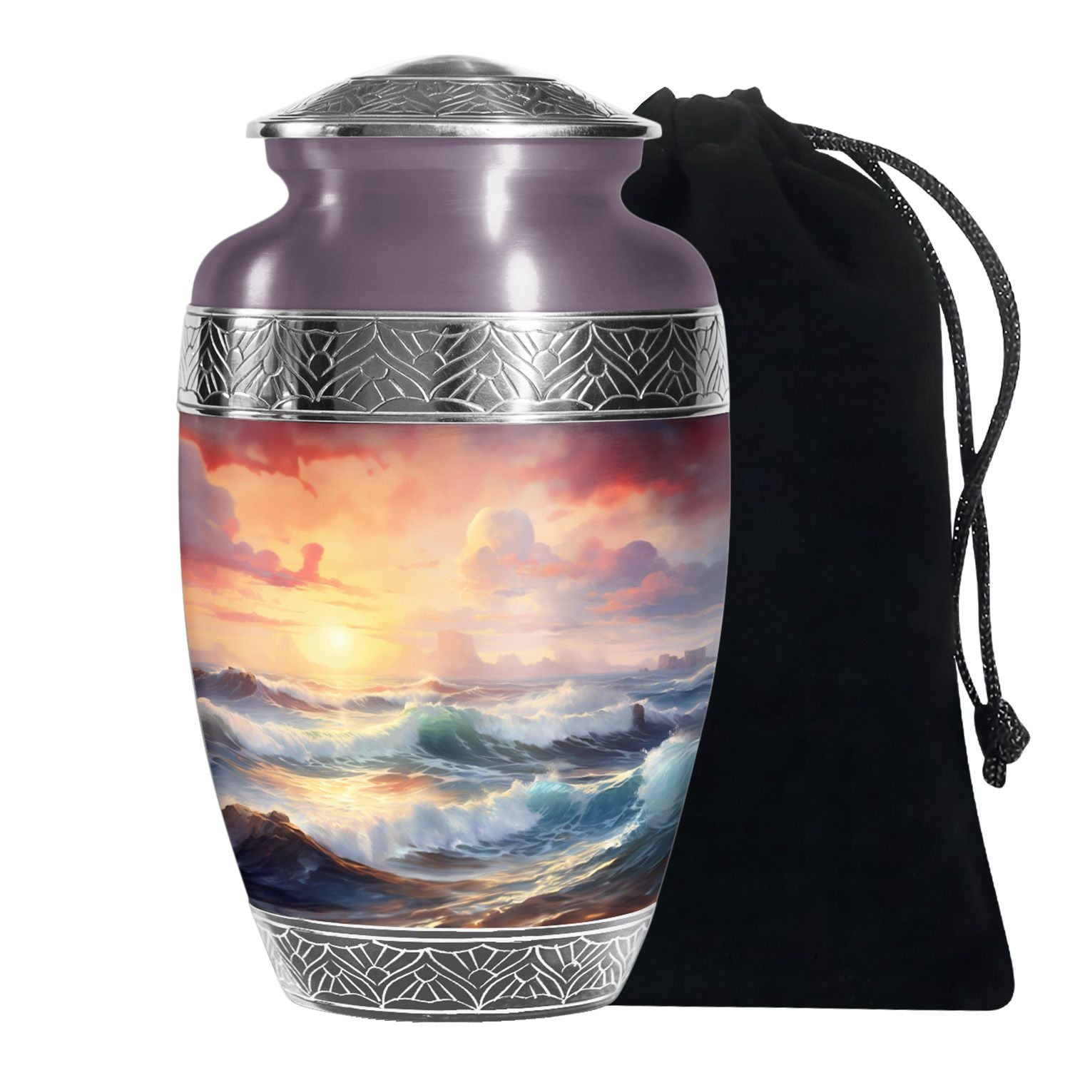Ocean Sunset Cremation Urn For Mom – Beach Memorial Urns For Ashes