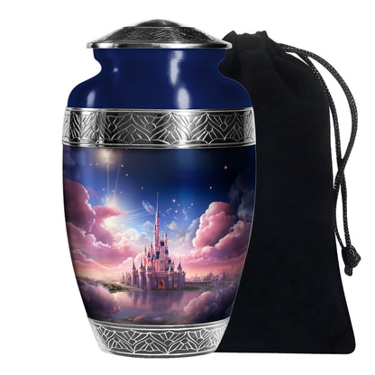 Personalized Castle Cremation Urn for Human Ashes - 10-inch, 200 cu in - Yatskia