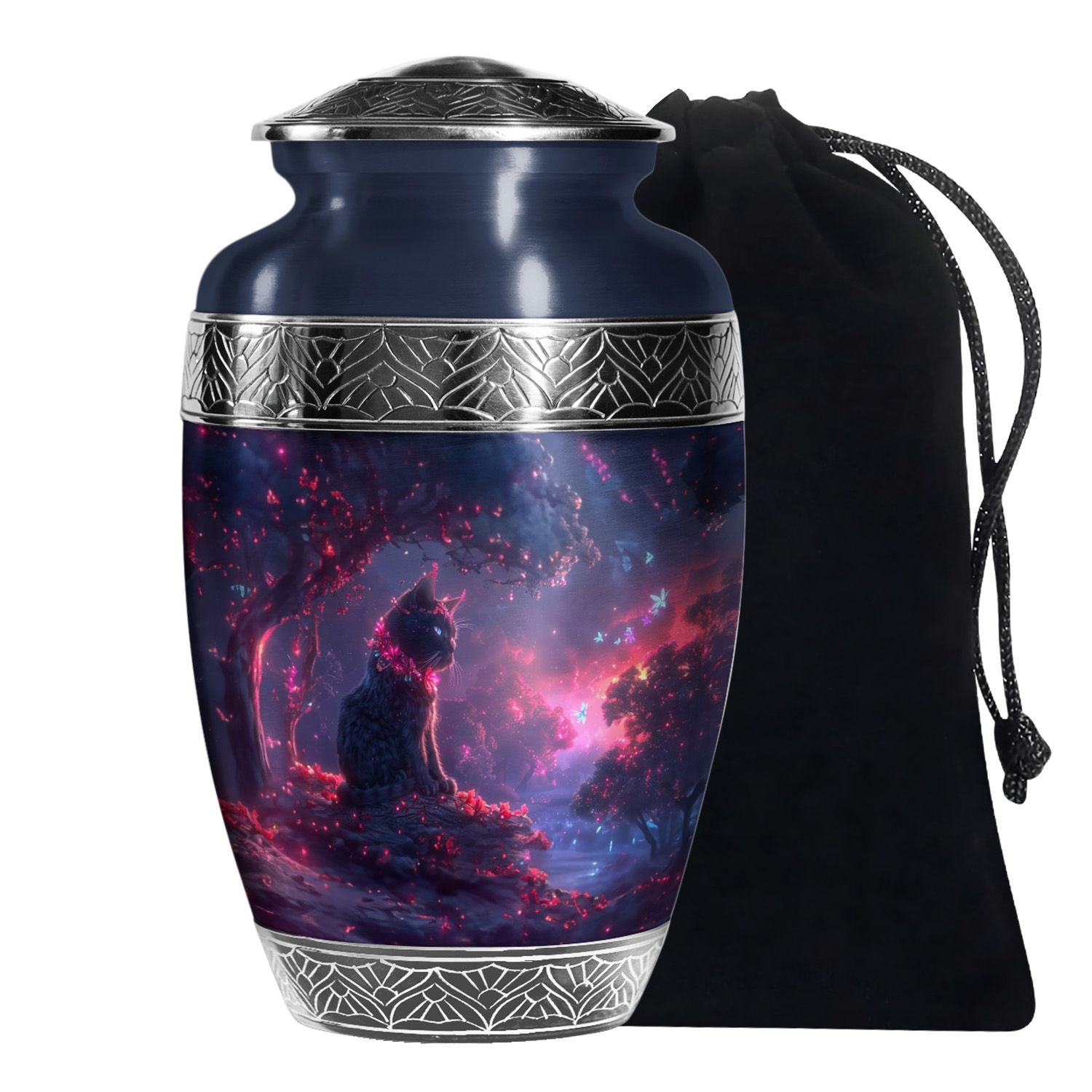 Black Cat Cremation Urn for Adult Ashes - Mystical Ashes Memorial Keepsake