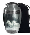 White Horses Urns Ashes Male – Snow Forest Men Urns For Human Ashes