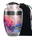 Watercolor Swirl Abstract Cremation Urn for Ashes - Pink Urn For Mom