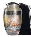 Humming Bird Large Human Ashes Urn - Floral Adult Urns For Women