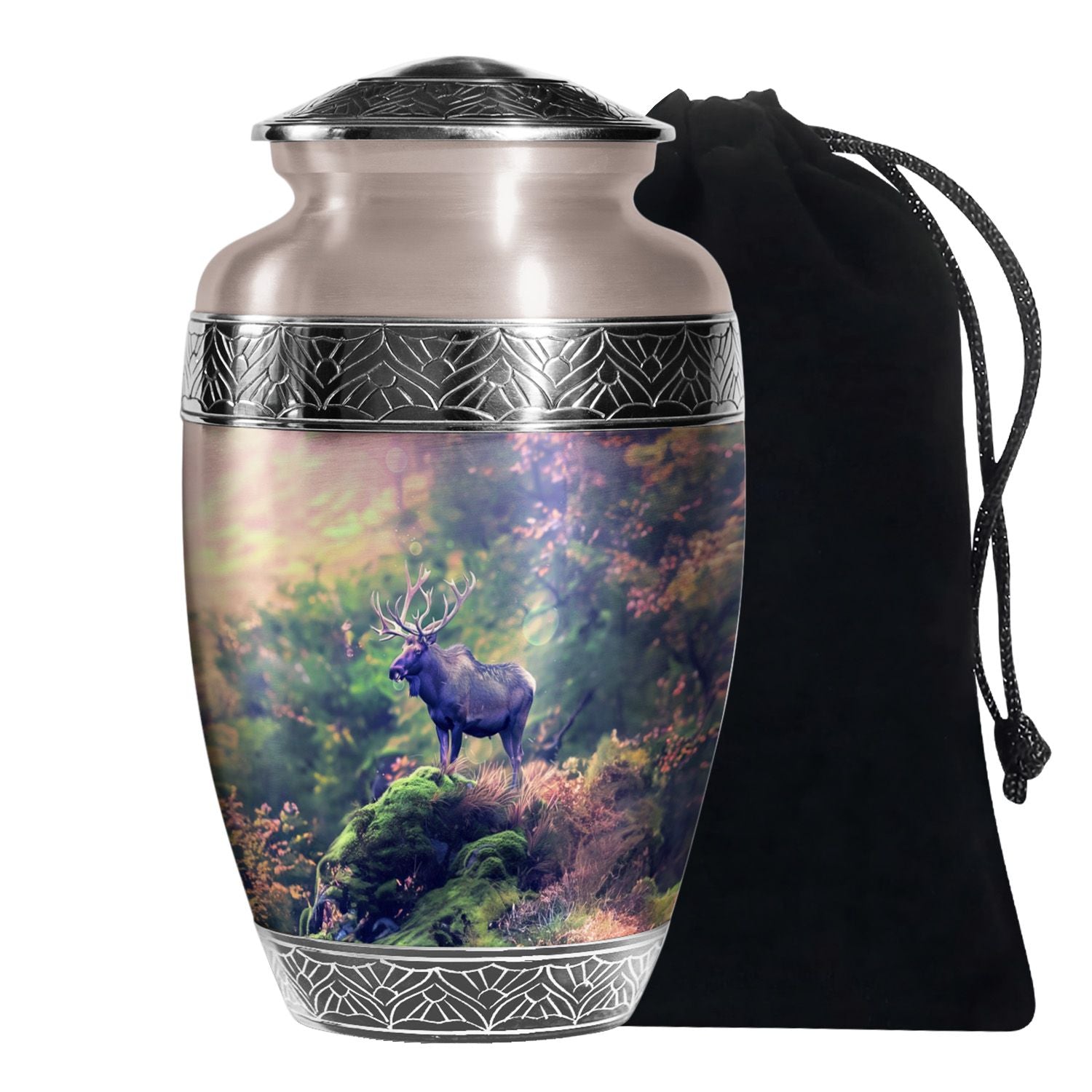 Moose Cremation Urn For Ashes – Forest Elk Memorial Urn For Human Ashes