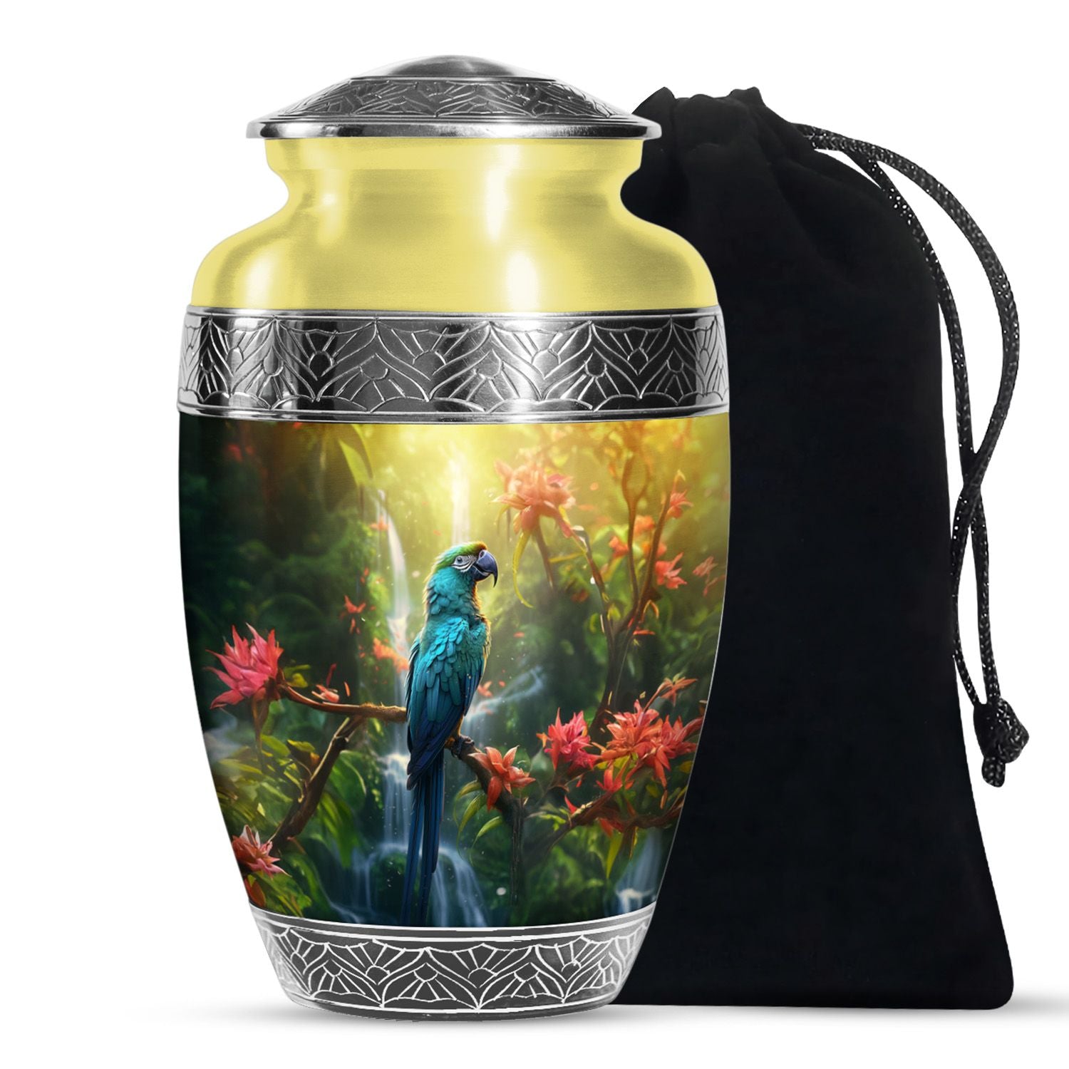 Parrot Cremation Urn – Tropical Bird Urn for Ashes Keepsake