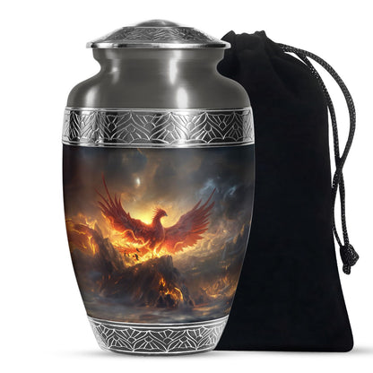 Phoenix Bird Adult Cremation Urn For Ashes - Mystical Bird Urn For Memorial