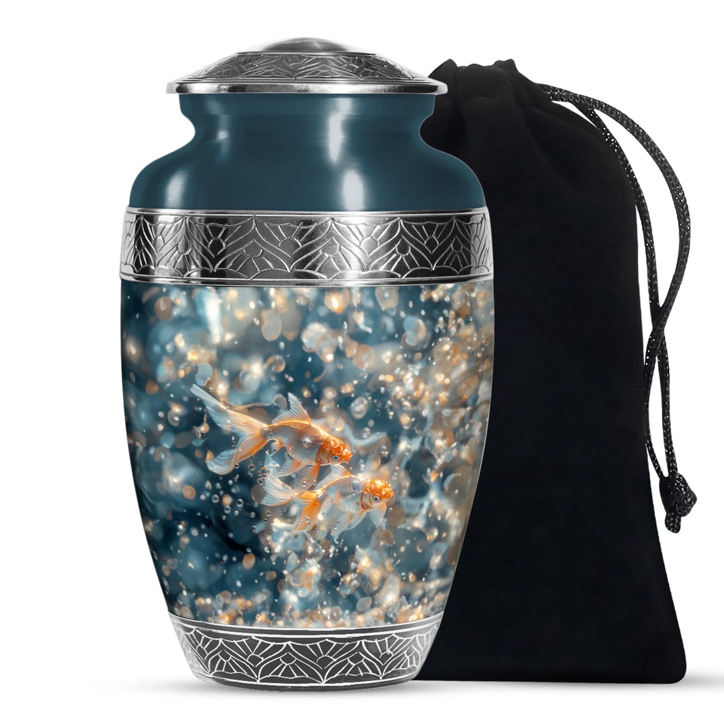 Gold Fish Human Cremation Urns - Underwater Cremation Urn for Adult