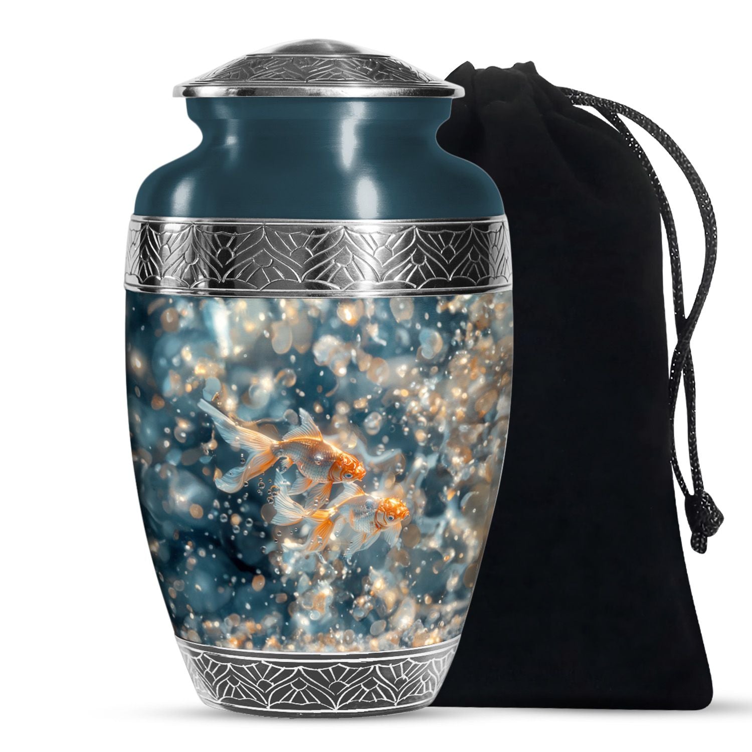 Gold Fish Human Cremation Urns - Underwater Cremation Urn for Adult