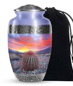 Cactus Sunset Memorial Urn – Desert Urn Keepsake For Human Ashes