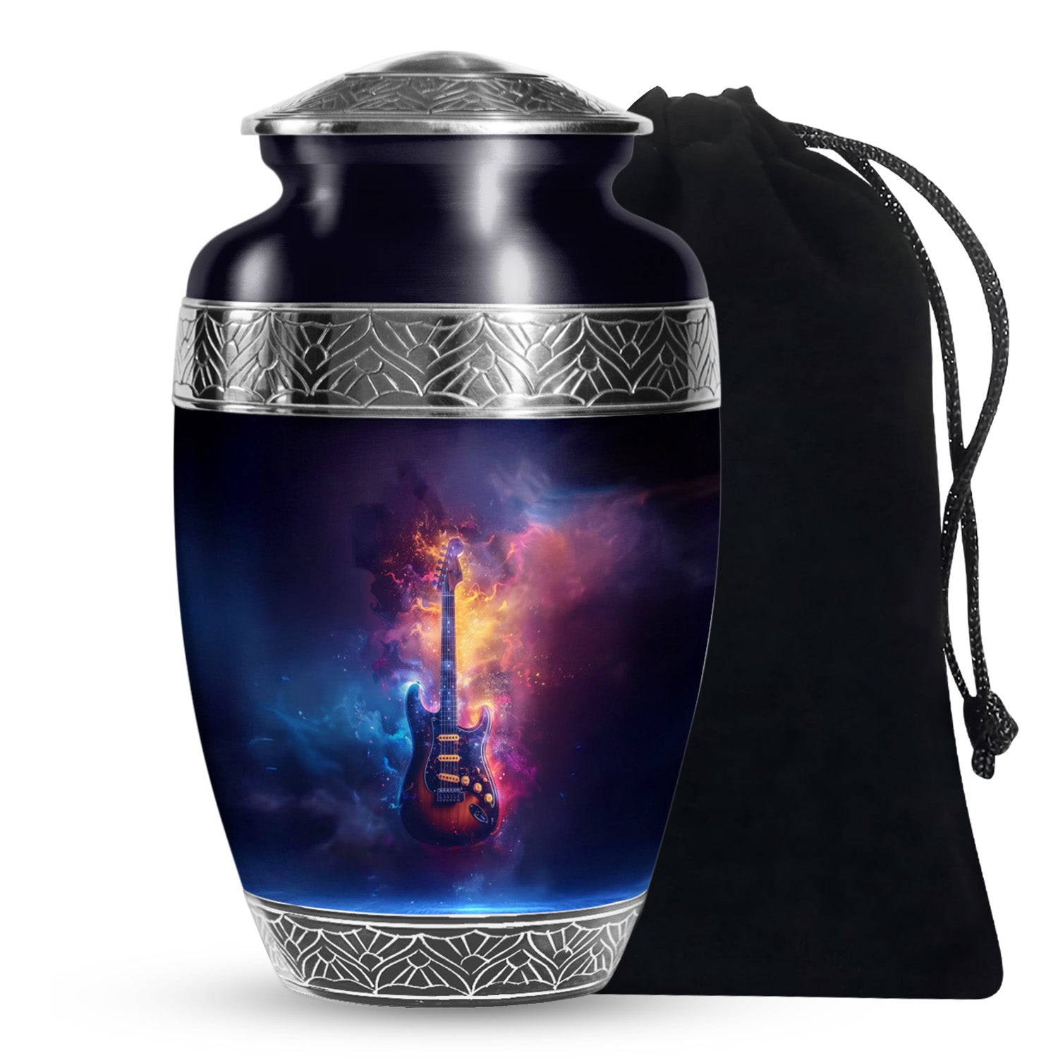 Guitar Cremation Urn for Cremation – Musician Tribute Urns For Human Ashes Adult