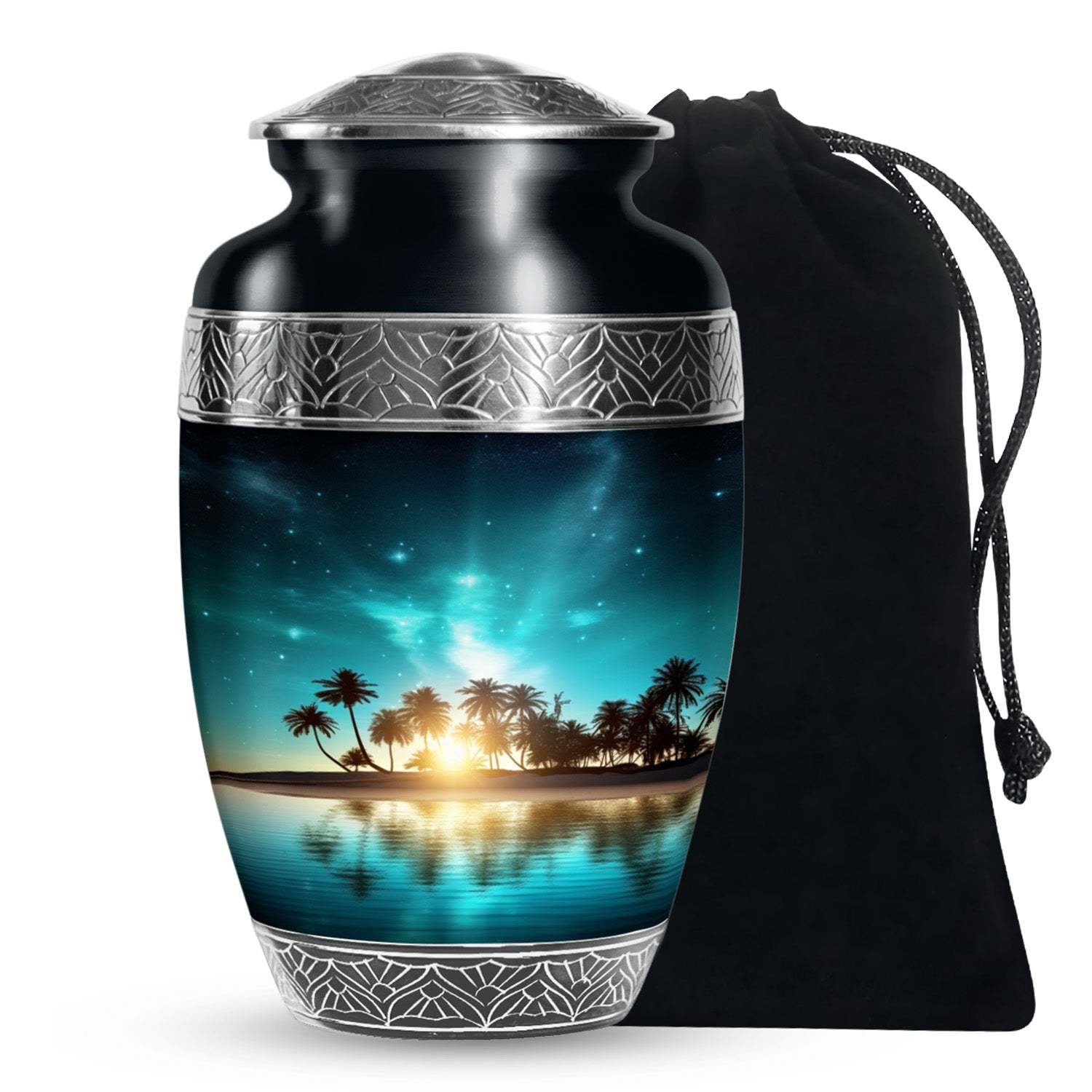 Tropical Sunset Cremation Urn for Adult Ashes - Burial Urns For Humans