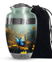 Majestic Blue Butterfly Ashes Urn - Funeral Urn For Cremation
