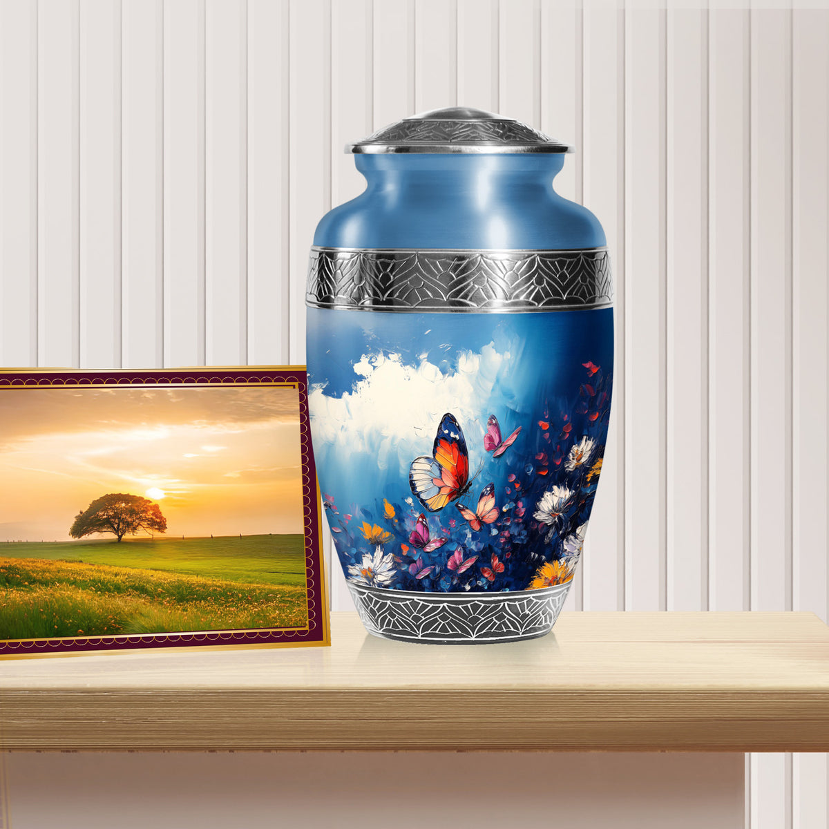 Bear Urn for Human Ashes, Bear Walking Through Forest By Water, Cremation Urn