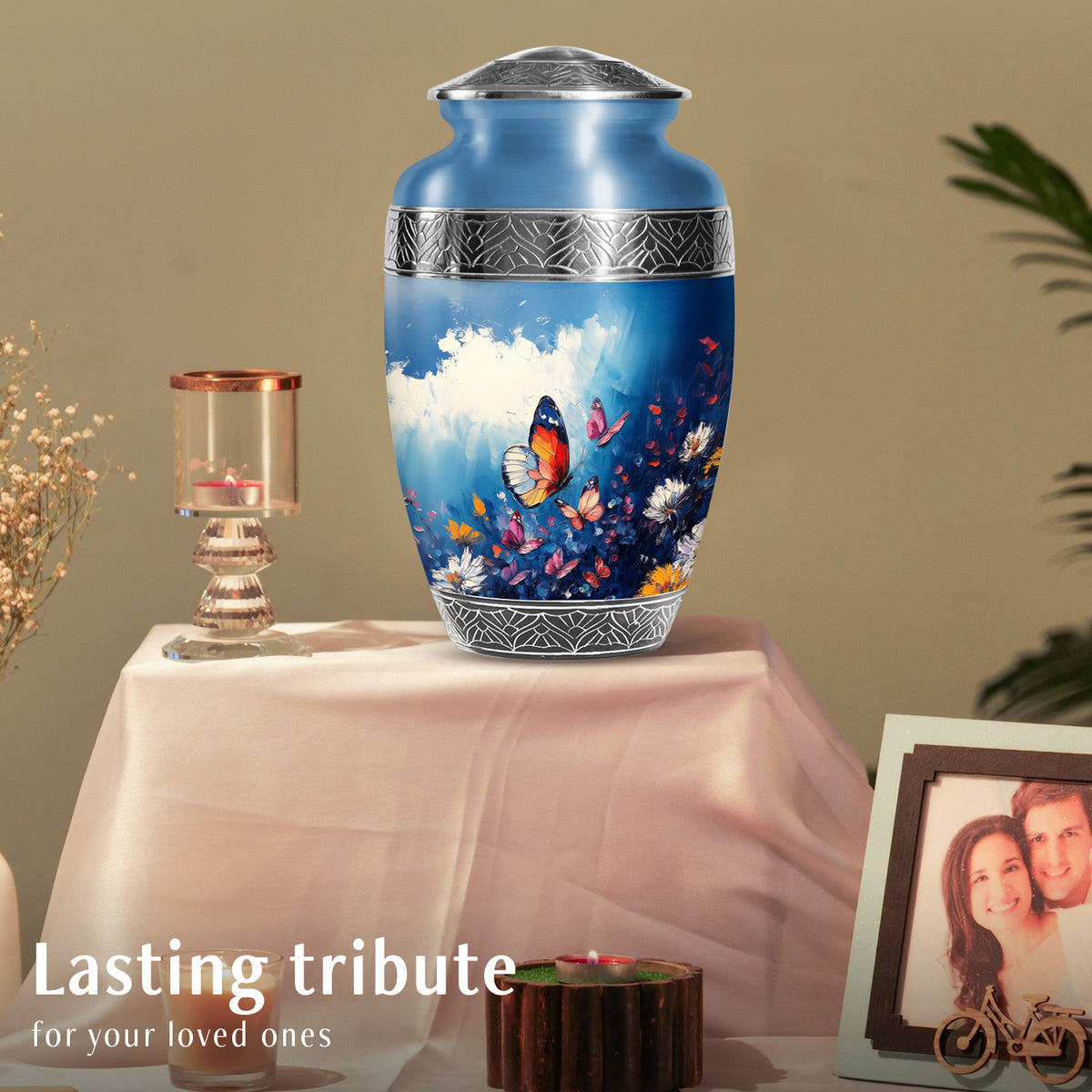 Bear Urn for Human Ashes, Bear Walking Through Forest By Water, Cremation Urn