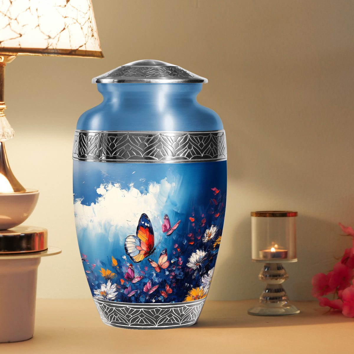 Bear Urn for Human Ashes, Bear Walking Through Forest By Water, Cremation Urn