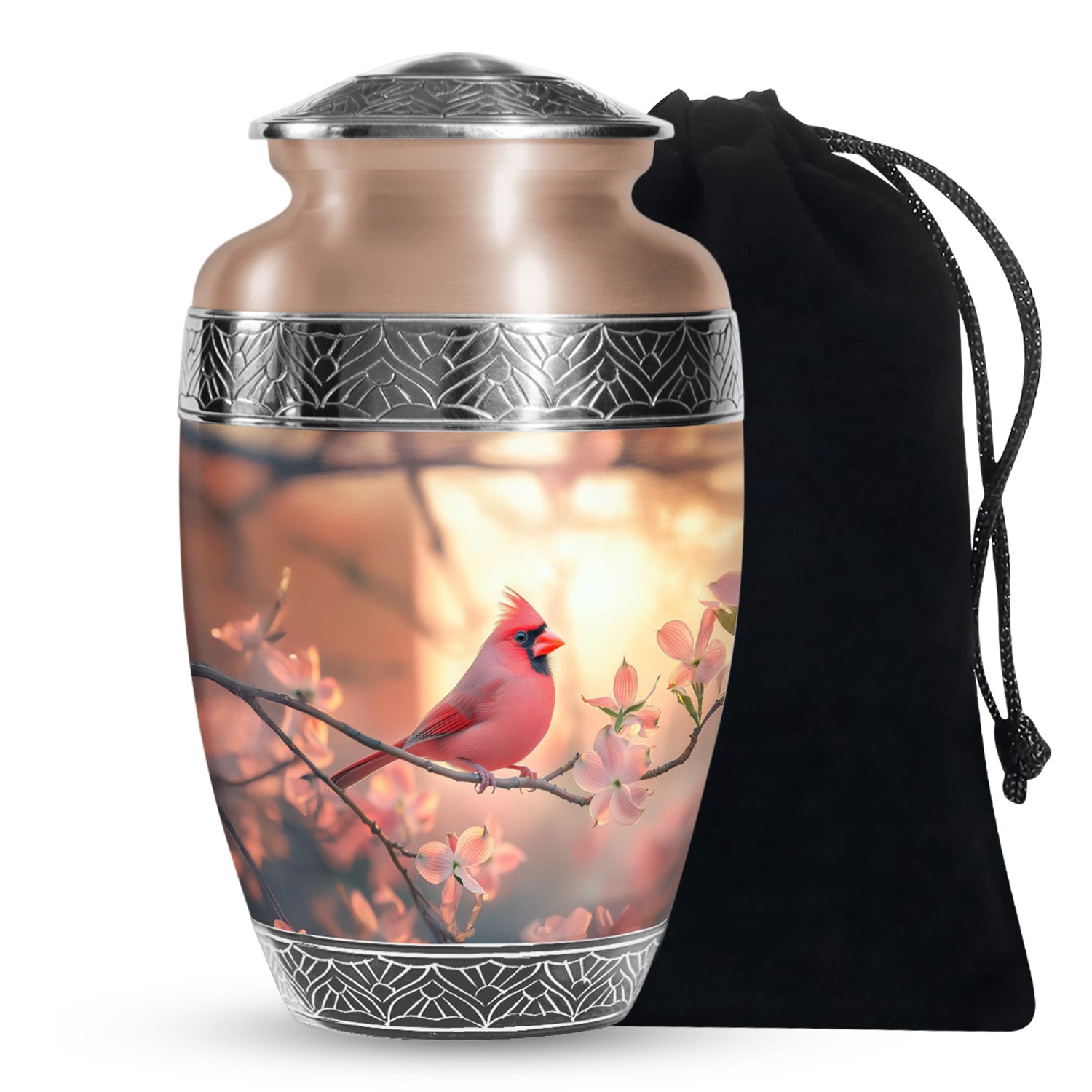 Cardinal Bird Urn For Adult Female - Bird Burial Urns Adult Female