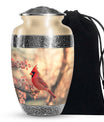 Cardinal Bird Memorial Urn for Ashes - Urns For Burial In Ground