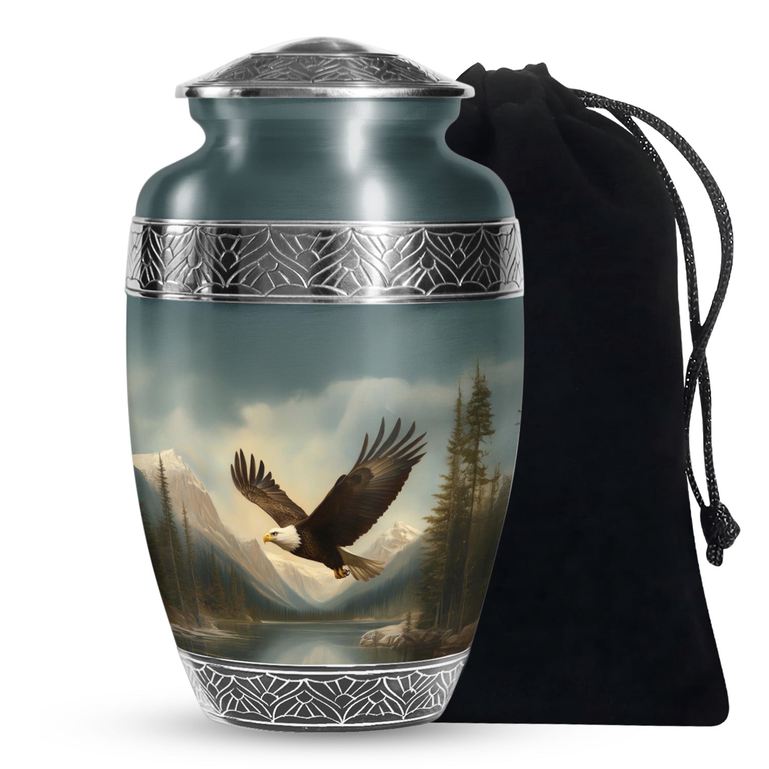 Eagle Burial Urn For Ashes – Patriotic Cremation Urn Adult Ash