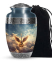 Guitar Cremation Urn for funeral  – Angel Wings Memorial Urn for Ashes