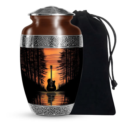 Guitar Urn For Ashes For Women - Sunset Cremation Urns For Adult Human