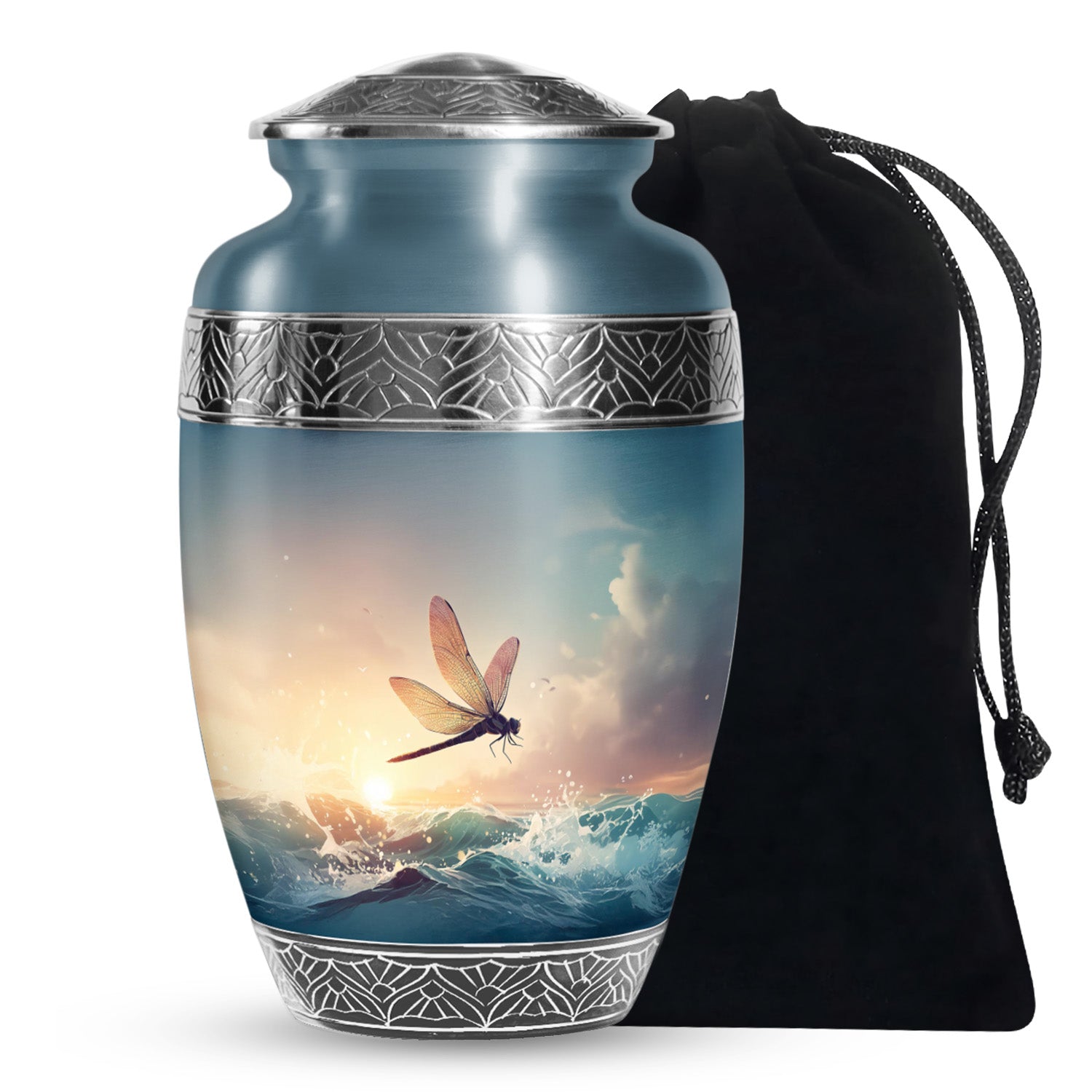 Dragonfly Urn For Ashes For Women – Peaceful Sunset Urn For Adult female