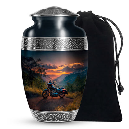 Motorcycle Cremation Urn – Sunset Mountain Large Urns For Female & Male