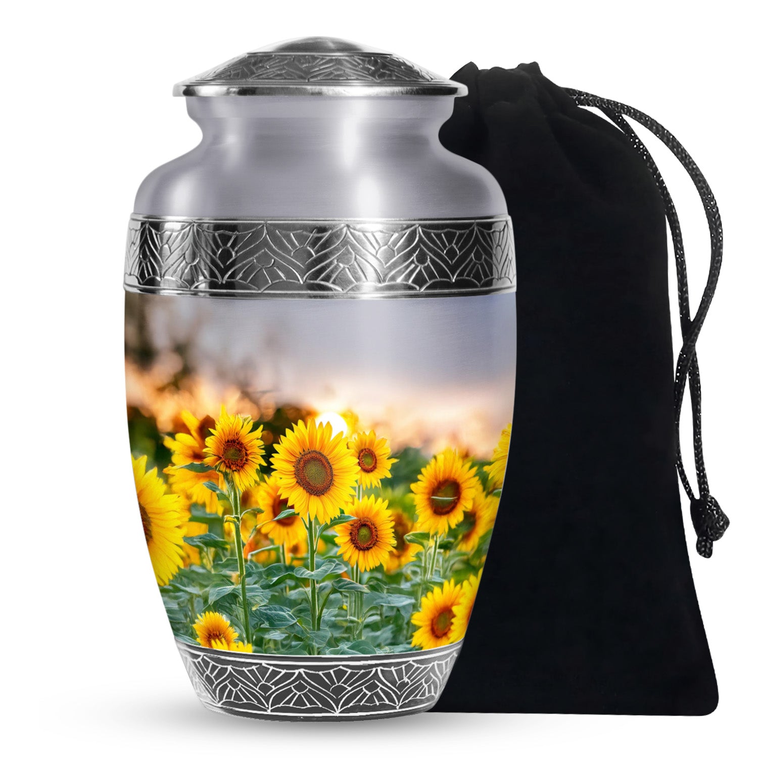 Sunflower Field Urn Human Ashes Large – Cremation Keepsakes For Men