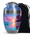 Beach Pink Sunset Adult Cremation Urns – Ocean Shore Funeral Ashes Urn