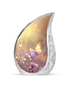 purple Butterfly & flower Urn - Sunset Memorial Urn For Funeral