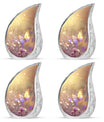 purple Butterfly & flower Urn - Sunset Memorial Urn For Funeral