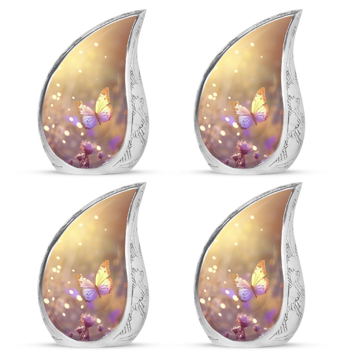 Purple Personalized Butterfly Cremation Urn for Human Ashes - Yatskia