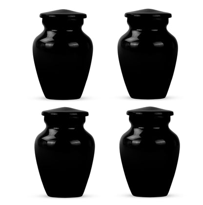 Black Memorial Urn for Loved One Cremation Keepsake