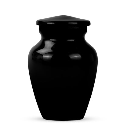 Black Memorial Urn for Loved One Cremation Keepsake