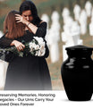 Black Personalized Urn - Beautifully Handcrafted Urns For Human Ashes