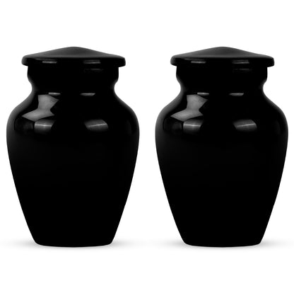 Black Memorial Urn for Loved One Cremation Keepsake