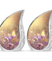 purple Butterfly & flower Urn - Sunset Memorial Urn For Funeral