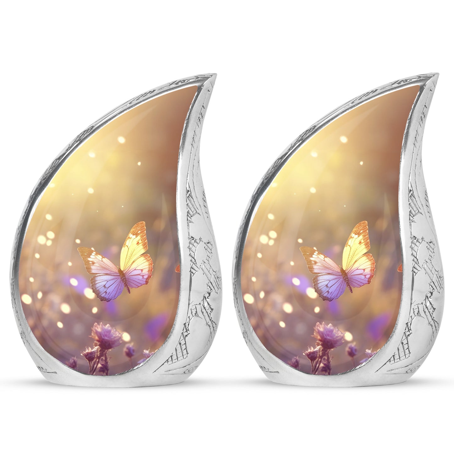 Purple Personalized Butterfly Cremation Urn for Human Ashes - Yatskia