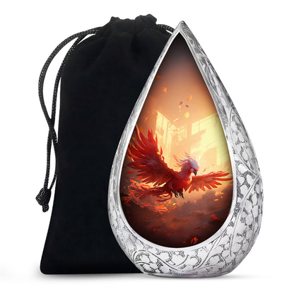 Unique Phoenix Urn Metal Urns - Premium Ash Holder for Human Ashes