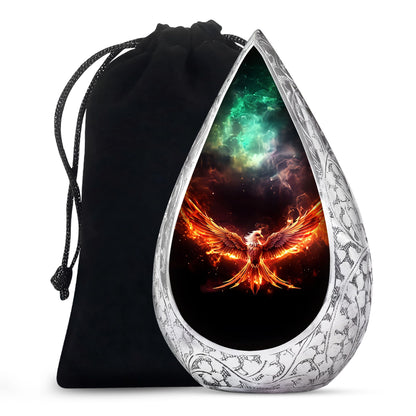 Classic Phoenix Urn - Aluminium Ash Holder for Male and Female