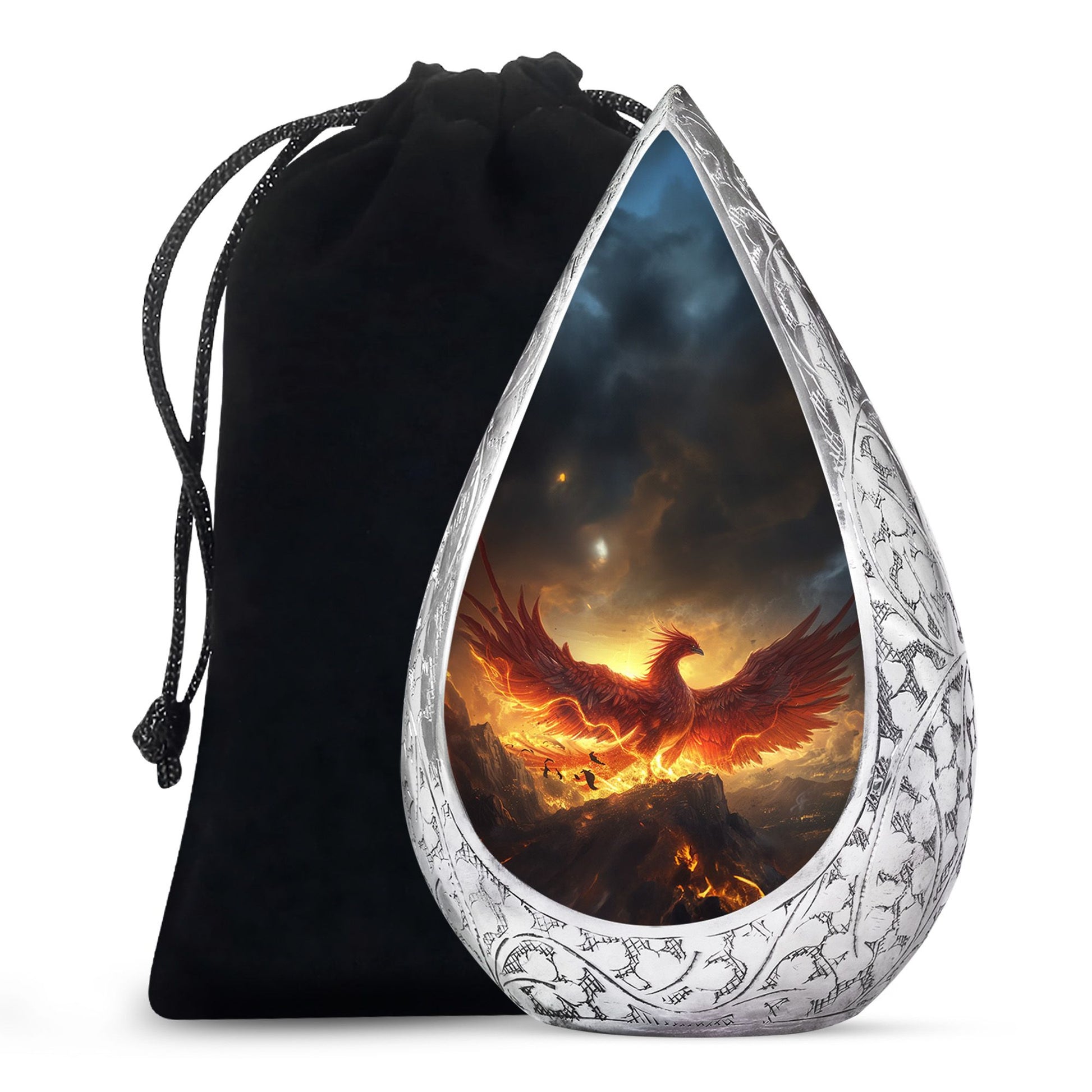 Phoenix Bird Adult Cremation Urn For Ashes - Mystical Bird Urn For Memorial