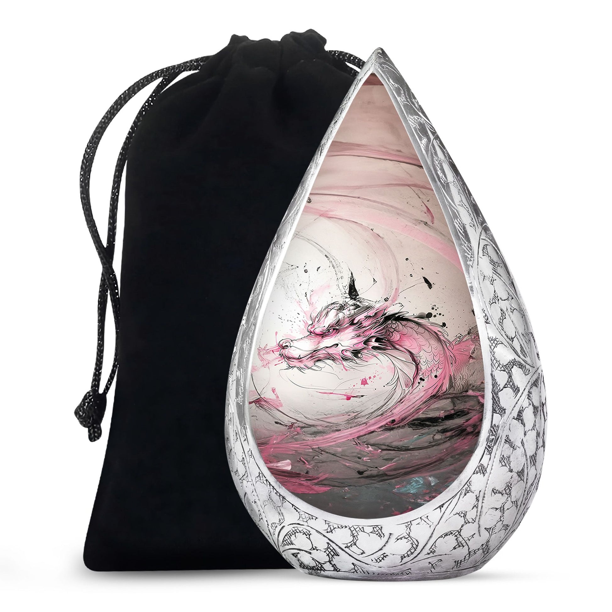 Pink Dragon Cremation Urn for Adults - Memorial Urns For Large Human Ashes