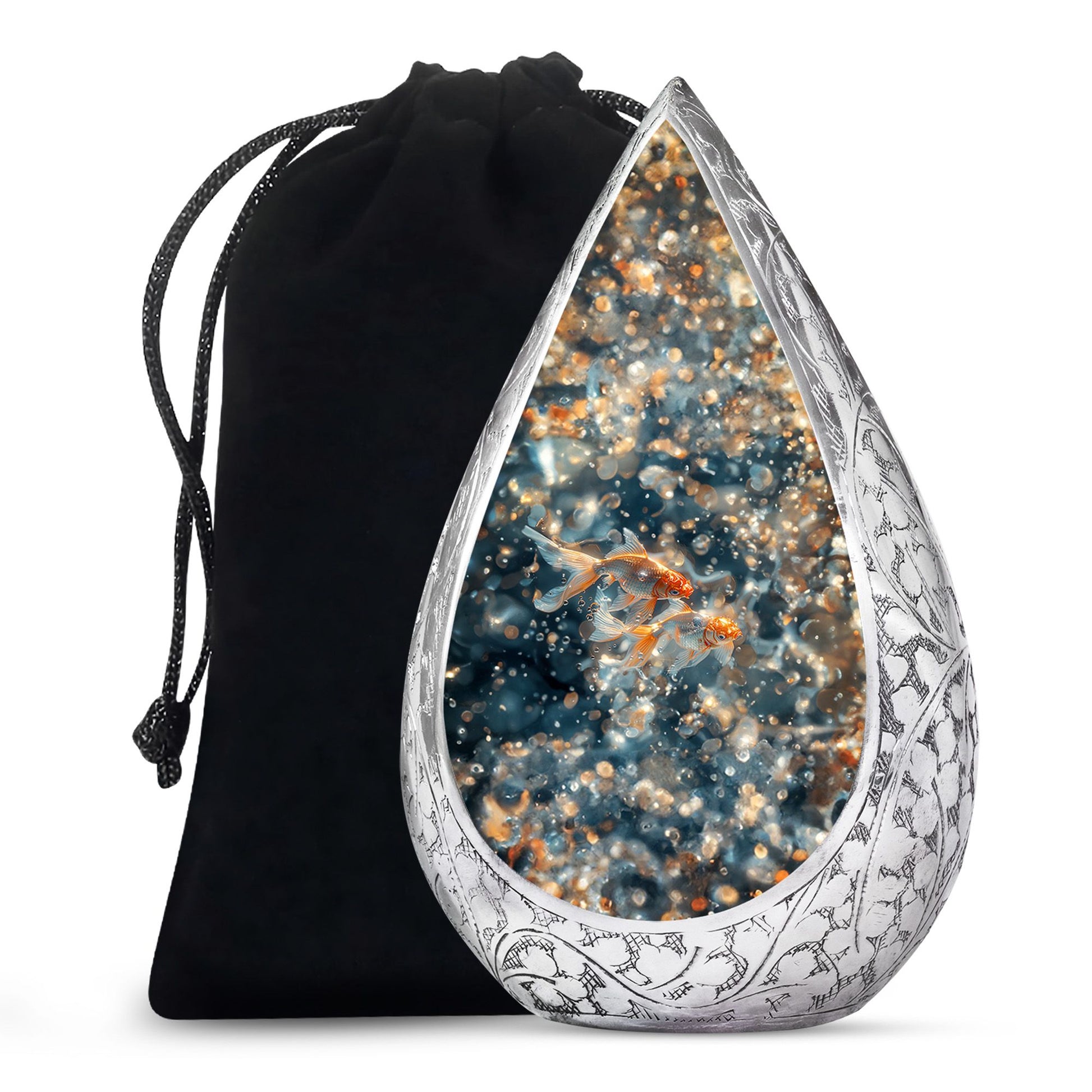 Gold Fish Human Cremation Urns - Underwater Cremation Urn for Adult